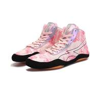 Ybberik Professional Wrestling Shoes, Breathable Boxing Shoes for Youth, Men and Women Pink