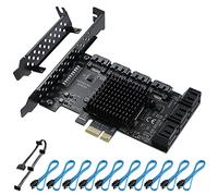 YBBOTT Advanced IPFS Hard Drive 10 Port 6Gbps PCI-E to SATA3.0 SATA Controller PCI-E3.0 GEN3, Support 10 SATA3.0 Devices, Compatible with WIN8/WIN10/Ubuntu