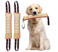 YBCCBY 2 Pcs Dog Bite Tug Toy, Dog Bite Pillow Jute Bite Toy, Indestructible Rope Dog Toys, Durable Pull Toy with 2 Strong Handles for Medium to Large Dogs, for Tug of War, Fetch, Puppy Training