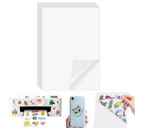 YBCCBY 25 Sheets Sticker Paper for Printer A4 Glossy Transparent Waterproof Printable Vinyl Stickers Sticky Label Image Printing Paper Sheet for Inkjet & Laser Printers 297 x 210 mm