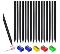 YBCCBY 30 Pcs Rainbow Colored Pencils, 7-in-1 Rainbow Pencil Vivid Rainbows Artist Pencils Drawing Multicoloured Pencil with 5 Pcs Sharpener for Drawing Sketching Coloring & Crafts Easter Gifts