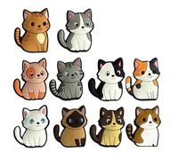 Ybcolmf 10lots Fun Cats Themed, Tennis Dampeners for Reduction | Silicones Cats Shape, Reducing Impacts for Better Wrist Comfortable, Easy Installation for Wrist Protecting