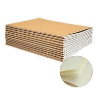 YBCPACK 12 Pack A5 Blank Notebooks Kraft Brown Cover Journal Notebook for Students, Travelers, Office - Memo Diary Subject Notebooks - 60 Blank Pages/30 Sheets