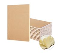 YBCPACK 20 Pack A5 Dot Notebooks, Kraft Brown Cover Journal Notebook Bulk，Memo Diary Subject Notebooks for Students, Travelers, Office-60 Dotted Pages/30 Sheets