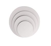 YBCPACK 24Pcs White Cake Boards, Uncoated Cardboard Cake Circles, 4 Sizes (6/8/10/12 Inch) - Sturdy Food-Safe Base for Stacking, Tiered Cakes & Pizza - Ideal for Wedding, Birthday
