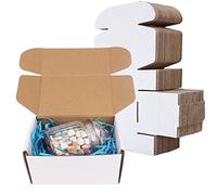 YBCPACK 30 Pack White Cardboard Postal Boxe,6x4x3inch Small Parcel Boxes