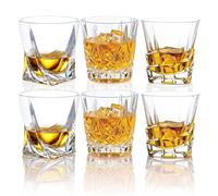 YBCPACK Crystal Whisky Glasses Set of 6, 10oz Whisky Tumbler, Lead-Free Old Fashioned Whiskey Glasses for Scotch, Spirit, Vodka, Gin, Cocktail or Water