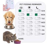 YBDADOEH Did You Feed the Cat Tracker, Magnetic Pet Feeding Reminder for Dogs Cats, Pet Feeding Chart Tracker, 3 Times A Day Indication, Pet Food Management Assistant