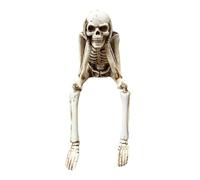 YBDADOEH Halloween Fireplace Simulation Skull Combination, Realistic Resin Sculpture Set, See No Evil Hear No Evil Speak No Evil Skeleton Statues, for friends (B)