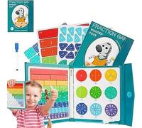 YBDADOEH Magnetic Fraction Book Fractions Resources - Interactive Learning Tool for Toddlers and Elementary Students,Montessori Fractions Manipulatives(B)
