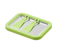 YBDADOEH New Children's Homemade Mini Ice Cream Roller Machine in 2025, Rolled Ice Cream Maker Tray with 2 Spatulas, for Making Rolled Ice Cream Soft Serve Slushies Frozen(Green)