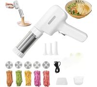 YBDADOEH String Hopper Maker Electric,Portable Household Handheld 5-in-1 Cordless Pasta Maker Machine,with 5 Interchangeable Molds, Portable household noodle machine in the kitchen,