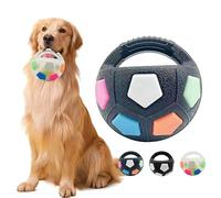 YBDADOEH The Mellow Dog Calming Ball with Handle, Treat Dispensing & Lick Ball with Squeaker, Interactive Toss and Fetch Play, Floating Toss and Fetch Toy for Small Medium Large Dogs(A)