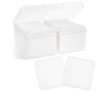 YBEATY 100 Pcs Square Cotton Pads Premium Facial Cotton Pads Makeup Remover Unique Triple Layers Textured Organic Disposable Pair with Makeup Remover for Toner Mask Daily Skin Care