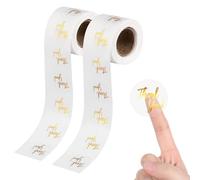 YBEATY 1000 PCS 1Inch Thank You Sticker Roll Round Self Adhesive Sticker Clear Gold Envelope Seal Labels Waterproof Beautiful Boho Simple Elegant Round Seal Labels for Business Wedding Festival