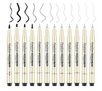 YBEATY 12 Pcs Micro-Pens Fineliner Drawing Pens Set Art Calligraphy Pens Waterproof Black Ink Markers Liner for Professional Sketch Outline Anime Sketching Illustration Technical Draw Journaling Manga