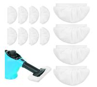 YBEATY 12 Pcs Steam Mop Pads Mop Microfiber Cloth Universal Steamer Cleaner Accessories Reusable Cleaning Pad Cover Washable Handheld Steamer Attachments for Multi-Surface Steam Mops and H2O