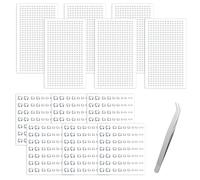 YBEATY 1600 PCS Bling Clear Rhinestone Stickers 12 Sheets Clear Hair Gems Self Adhesive Prom Accessories Makeup Face Jewel Sticker Bling Rhinestone Pearls Stick On for Women Body Eyes Nails Festival