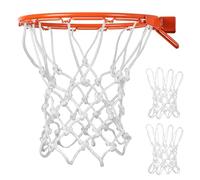 YBEATY 2 Pack Mini Basketball Nets Replacement Small Basketball Hoop Net Accessories All Weather Anti Whip 8 Loops Little Basket Ball Net for Room Indoor Outdoor Room Walls (8"-10.25" Rims)