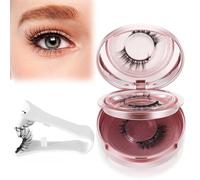 YBEATY 2 Pair Eyelashes with Applicator Reusable Soft Extension Eyelashes No Glue Needed Eyelash Cat Eye Natural Look Lash Clusters Kit Easy to Wear Remove