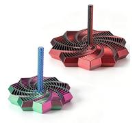 YBEATY 2 Pcs 3D Printed Fidget Star with Handles for Office Desktop ADHD | Colorful Fractal Expanded Sensory Fidgets, Hexagon Whirling Spiral Star Shaped Toys
