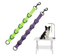 YBEATY 2 PCS Dog Grooming Loops Extension Strap Adjustable Dog Grooming Belly Strap with 6 D-Rings Dogs Loops Table Supplies Bathing Restraint Leash Haunch Holder for Dogs Hair Cutting Washing Salon
