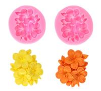 YBEATY 2 PCS Flower Silicone Mold 3D Baking Cute Flower Silicone Cake Candle MoldsFondant Chocolate Cake Decorating Mould for Candle Home Decorate Making Soap Dessert Decoration Craft Mould