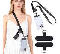YBEATY 2 Pcs Phone Lanyard Nylon Adjustable Cell Phone Crossbody Strap Multifuctional Patch Around the Neck Wristlet Wrist Strap for Keys Case Accessories Travel Shopping Walking Essentials