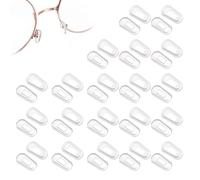 YBEATY 20 Pairs Silicone Glasses Nose Pads Covers Slip-on Nose Pads Cover Soft Eyeglass Repair Kit with Piece Pad Anti-Slip Eyewear Protective Covers Bridge Pad