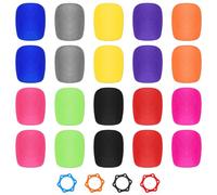 YBEATY 20 Pcs Microphone Cover Thick Handheld Stage Microphone Windscreen Microphones Cover Colorful Foam Mic Covers for Most Handheld Microphones Karaoke DJ (10 Color)