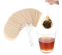 YBEATY 200 Pcs Tea Bags for Loose Leaf Tea Round Tea Filter Bags Disposable Wood Pulp Paper Material Empty Tea Infuser Sachets with Drawstring for Coffee Bath Spice Brewing Soup Bags