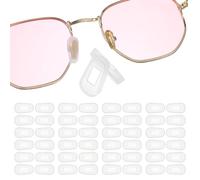 YBEATY 24 Pairs Silicone Nose Pads Soft Slip-on Eyeglasses Nose Bridge White Anti-Slip Bridge Pads Eyewear Protective for Eye Glasses Sunglasses Repair Kit