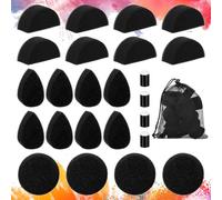YBEATY 25 Pcs Face Paint Sponges Kit Makeup Sponge High Density Face Body Painting Sponge Set Droplets with Storage Bag for Halloween Christmas Adults Art Work and Body Paintings