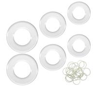 YBEATY 26PCS Invisible Cinch Clip Clothing Cinch Clips Invisible Clothing Accessory with 20 Rubber Bands Clothes Corner Knotted Button Round Circle Shirt Clip for Shirts Dresses Scarves