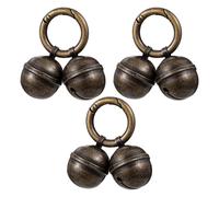YBEATY 3 Pcs Dog Bells for Pet Tracking Extra Loud Cat Dog Collar Vintage Copper Bells with Quick Clips Anti Lost Training Pets Pendant Accessories Anti Theft Bell for Little Dogs Cats
