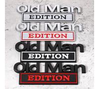 YBEATY 4 Pcs Funny Car Stickers Badge Decoration Decal Old Man Edition 3D Emblem Sticker Waterproof Rustproof Car Accessories for Truck Fits Fender Senior Drivers Auto Lovers