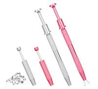 YBEATY 4 Pcs Piercing Taper Ball Grabber Tool Diamond Claw Tweezers Pick Up Piercing Ball Holder Earrings Applicator Tool for Jewelry Craft Small Parts Tiny Objects Pickup