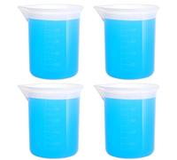 YBEATY 4 PCS Silicone Laundry Detergent Cup Laundry Detergent Measuring Cups with Precise Scale Reusable Washable Silicone Dispenser Cups for Liquid Flexible Home Dormitory Hotel No More Mess Leaks