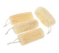 YBEATY 4PCS Natural Loofah Sponge Set Dye Free Exfoliating Body Scrubber Organic Luffa All Purpose Household Plant-Based Loofah Sponges for Women and Men in Shower Dishes Cleaning (size2)