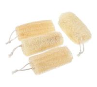 YBEATY 4PCS Natural Loofah Sponge Set Dye Free Exfoliating Body Scrubber Organic Luffa Eco-Friendly All Purpose Household Plant-Based Loofah Sponges for Women and Men in Shower Dishes Cleaning