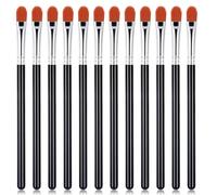 YBEATY 6/12 Pcs Eye Shadow Primer Applicator Brush for Blending Flat Round Small Concealer Makeup Concealer Brush Professional Eyeshadow Tools for Applying Cream Liquid Shadows and Eye Primer Base(12)
