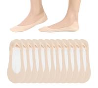 YBEATY 6 Pcs No Show Sock Thin Liner Low Cut Hidden Boat Sock Ice Feeling Ultra Non Slip Invisible Foot Sleeve for Women Flats