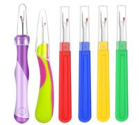 YBEATY 6 Pcs Seam Rippers Remover Stitch Tool Seam Ripper and Thread Remover Handy Unpicker Ergonomic Grip Sewing Accessory Supply for Sewing Crafting Embroidery Hand Knitting Cross Stitching
