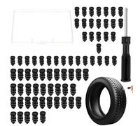 YBEATY 70 PCS Tire Repair Rubber Nail 2 Sizes Vacuum Tire Repair Kits with Screwdriver Self-Service Spiral Rubber Nails Screw Tool for Auto Motorcycle Bike Truck Tractor ATV Puncture