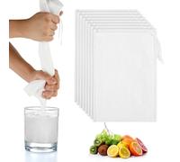 YBEATY 8 Pack Nut Bag Strainer Nylon Cheesecloth Bags Reusable Nut Milk Food Filter Bag Multiple Usage Fine Mesh Bags for Straining Fruit Juice Cheese Coffee Tofu Yogurt Tea Cold Brew Coffee