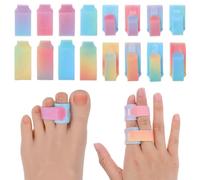 YBEATY 8 Pcs Hammer Toe Wraps Broken Toe Wraps Corrector Adjustable Straightener Toes Separators Bandages Splint Corrector for Crooked Curled Bent Toes Protection Recovery Straightener