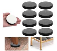 YBEATY 8 Pcs Self Adhesive Furniture Risers Non Slip Round Table Bed Couch Chair Sofa Risers Adds Lift Heavy Duty Height Gard Felt Floor Pad Grippers Protectors (Black)
