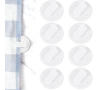 YBEATY 8 Pcs Shower Curtain Clips Self Adhesive Showers Curtains Splash Guard Clip Windproof Showers Curtains Holder Bathtub Curtain Liner Clips for Home Inside Splash Water Wall