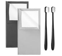 YBEATY Silver Polishing Cloth Jewelry Cleaning Cloth Cleaner With Ultra Soft Brushes for Diamonds Platinum Gemstones Coins Watch