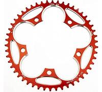 YBEKI 130BCD Narrow-Wide Chainring | CNC 7075-T6 Aluminium (38-60T) | UKCA Certified | Shimano 105/Ultegra & SRAM Force Compatible | 45% Lighter vs Steel | 8-12 Speed Road/Gravel/CX Bikes (red, 52T)